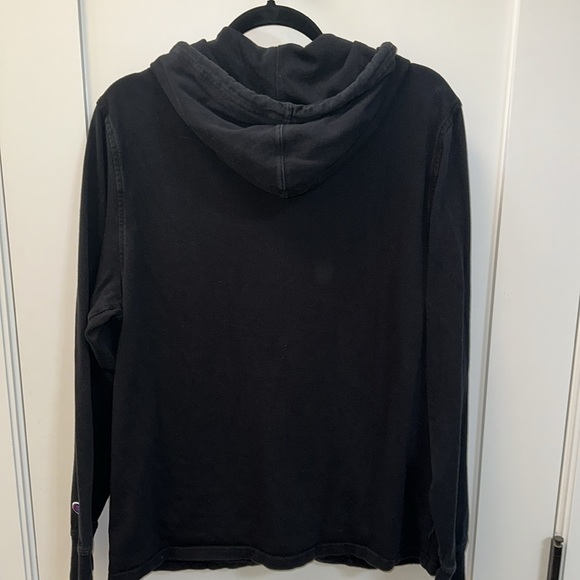 Champion Unisex Hoodie Black Size Medium GUC - Picture 5 of 8